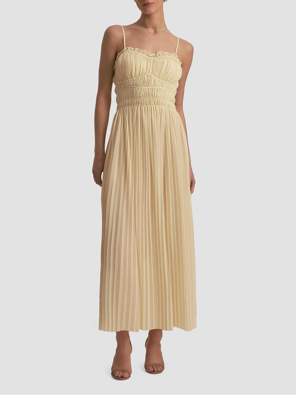 Favorite Daughter NWT Elegant Guest Maxi Dress Blondie Smocked Wedding Guest
